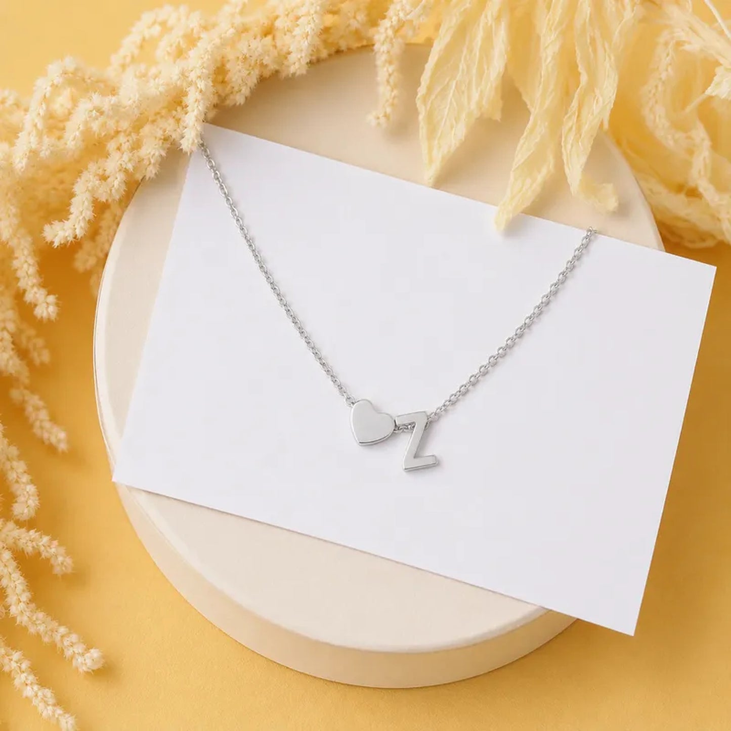 Personalized Heart Initial Necklace