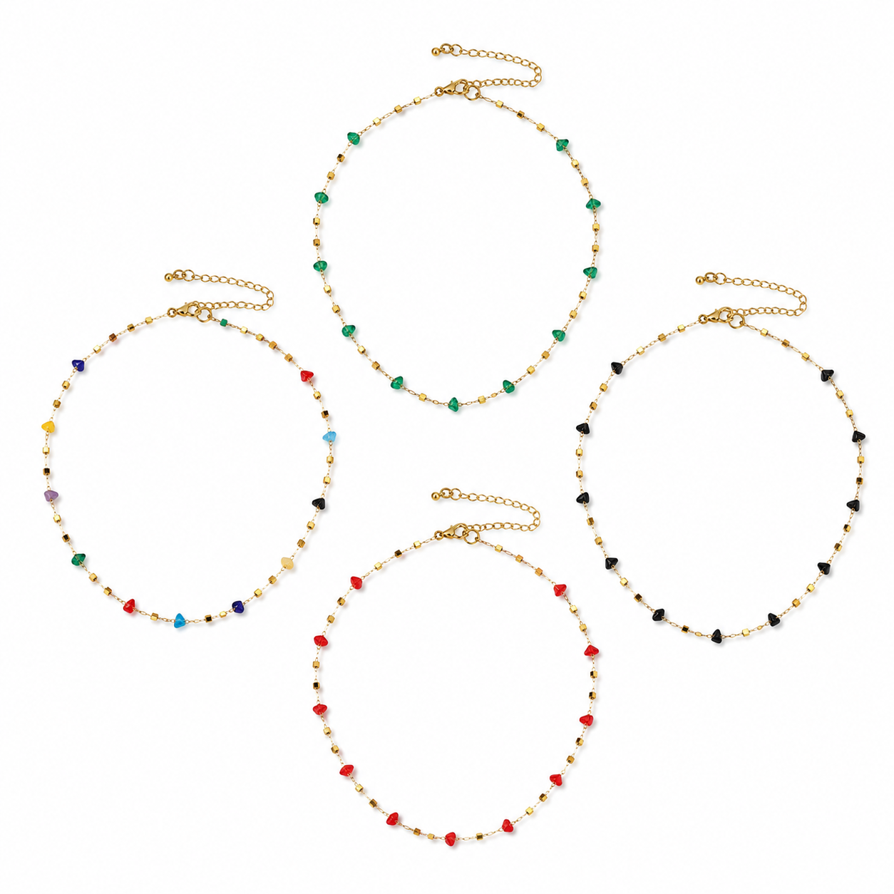 Crystal Square Chain Necklace