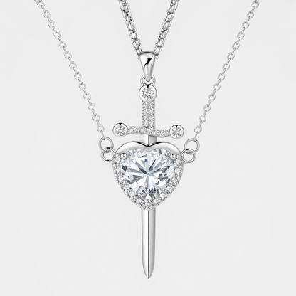 Cupid Heart Arrow Pendant Necklace