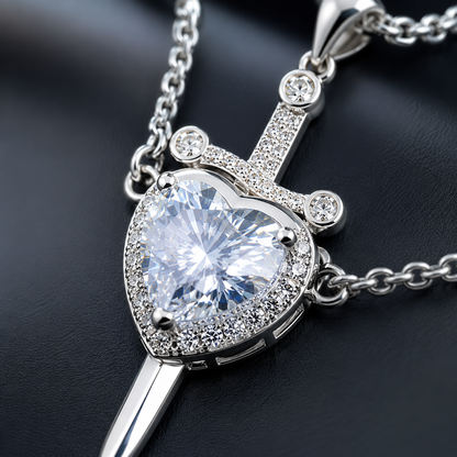 Cupid Heart Arrow Pendant Necklace