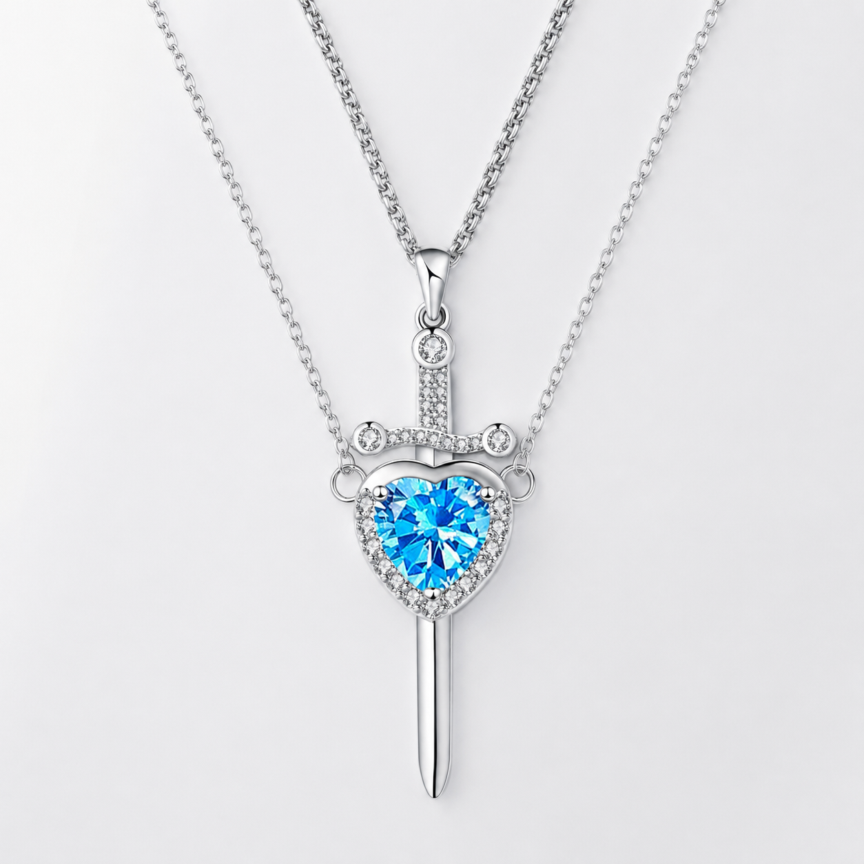 Cupid Heart Arrow Pendant Necklace
