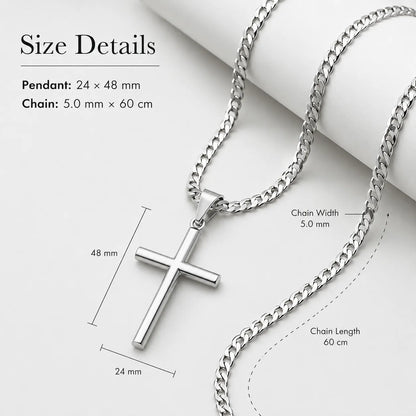 Men’s Stainless Steel Cross Necklace