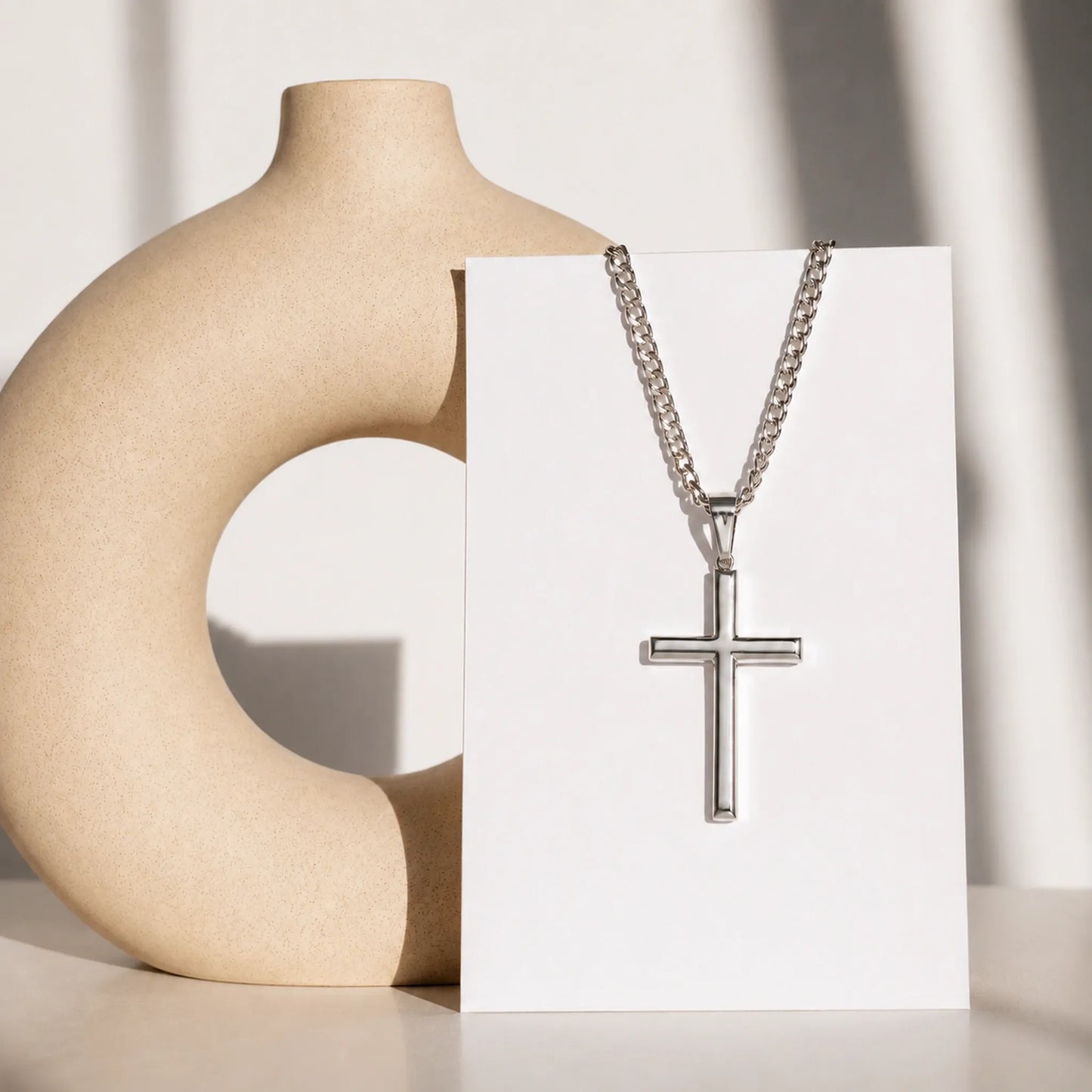 Men’s Stainless Steel Cross Necklace