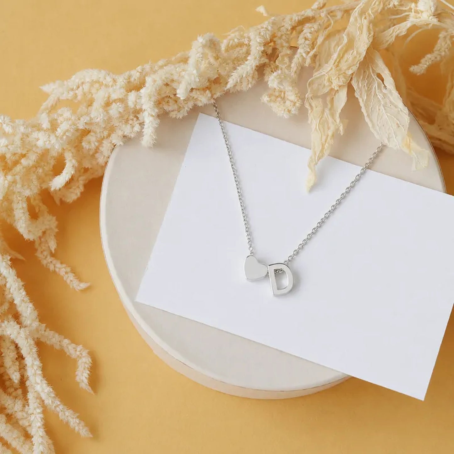 Personalized Heart Initial Necklace