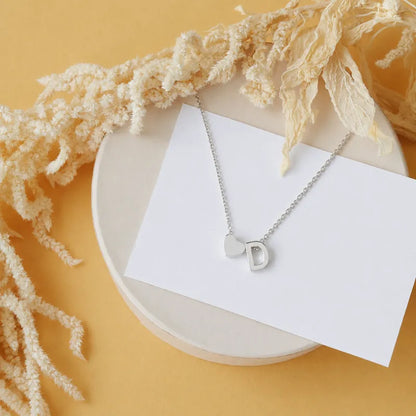 Personalized Heart Initial Necklace