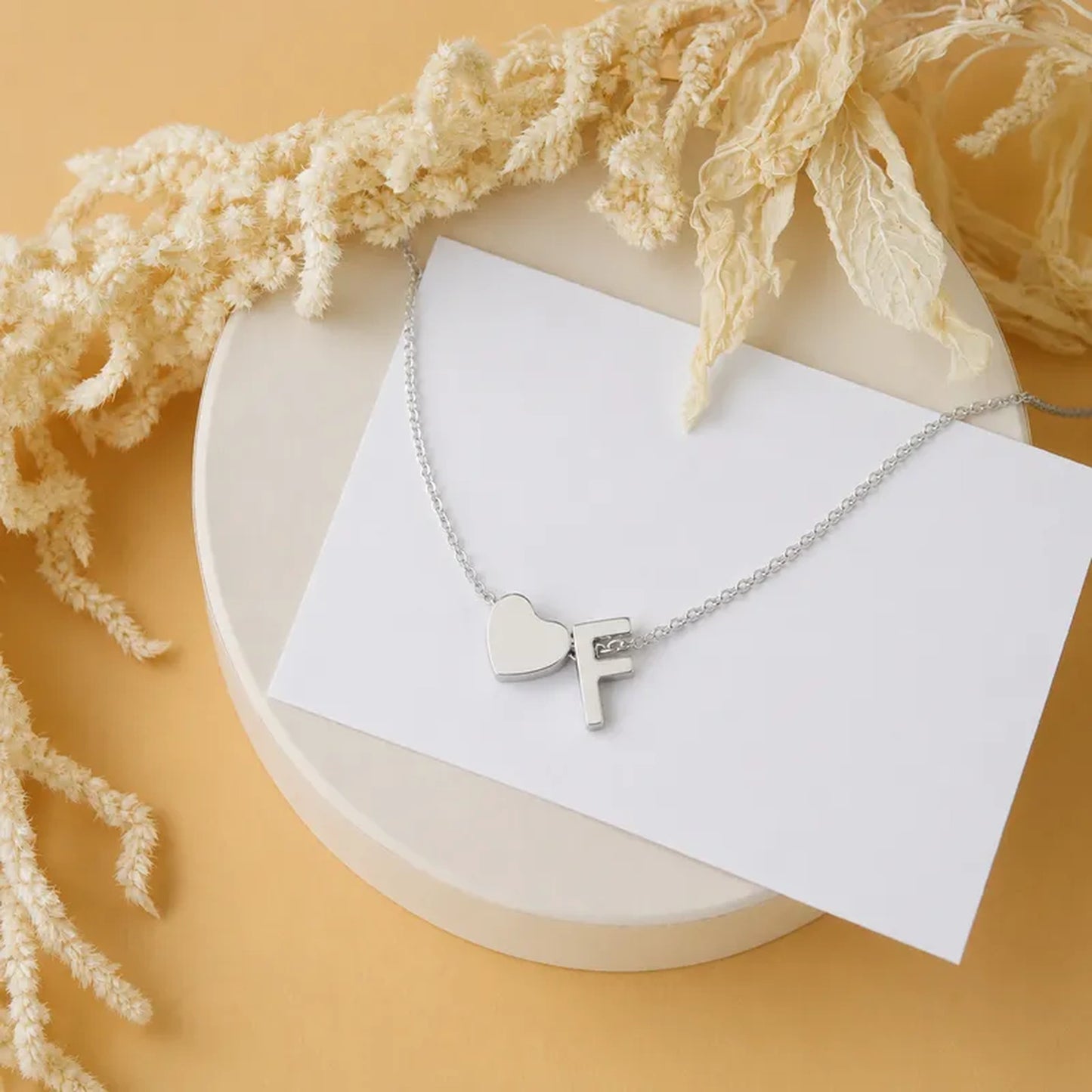 Personalized Heart Initial Necklace