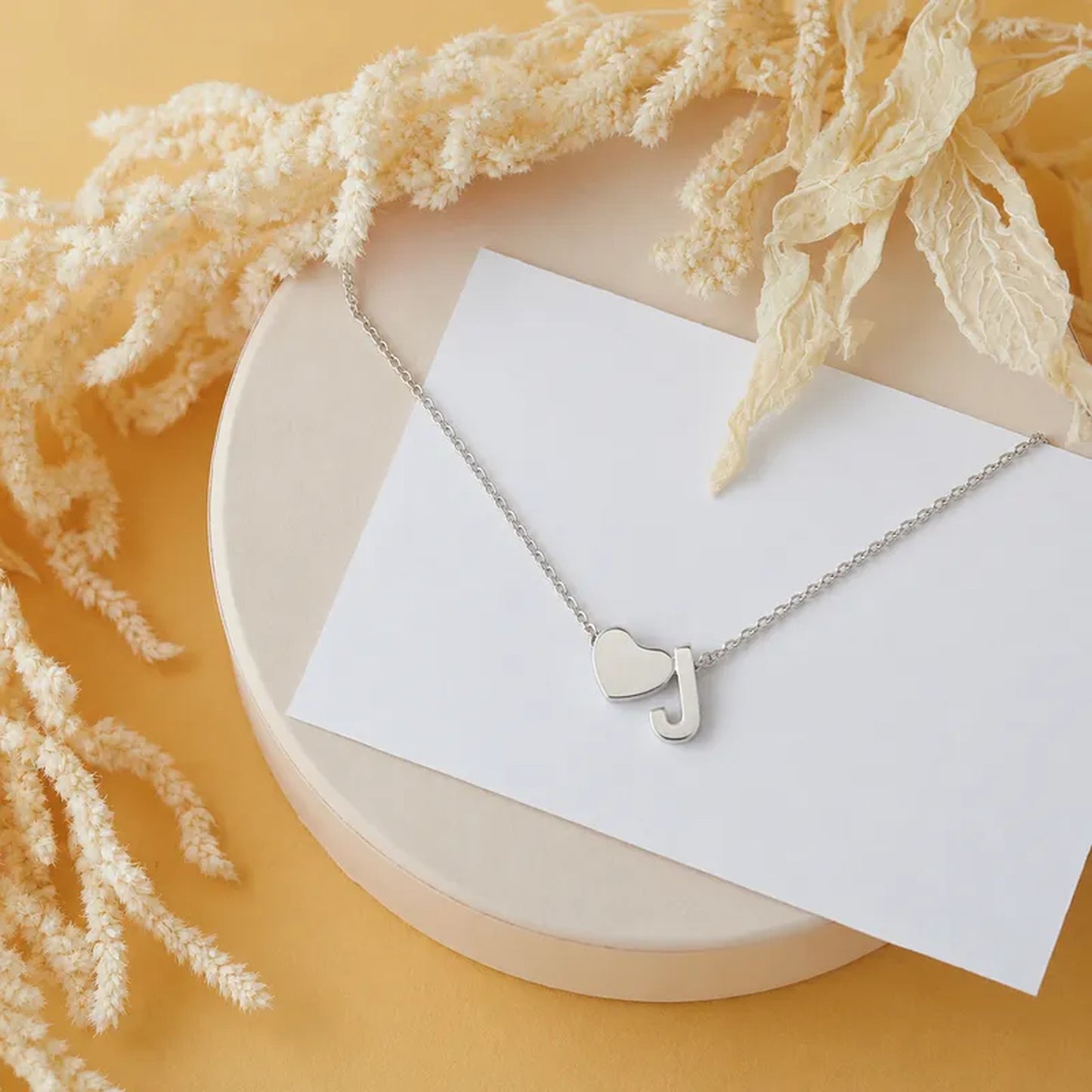 Personalized Heart Initial Necklace