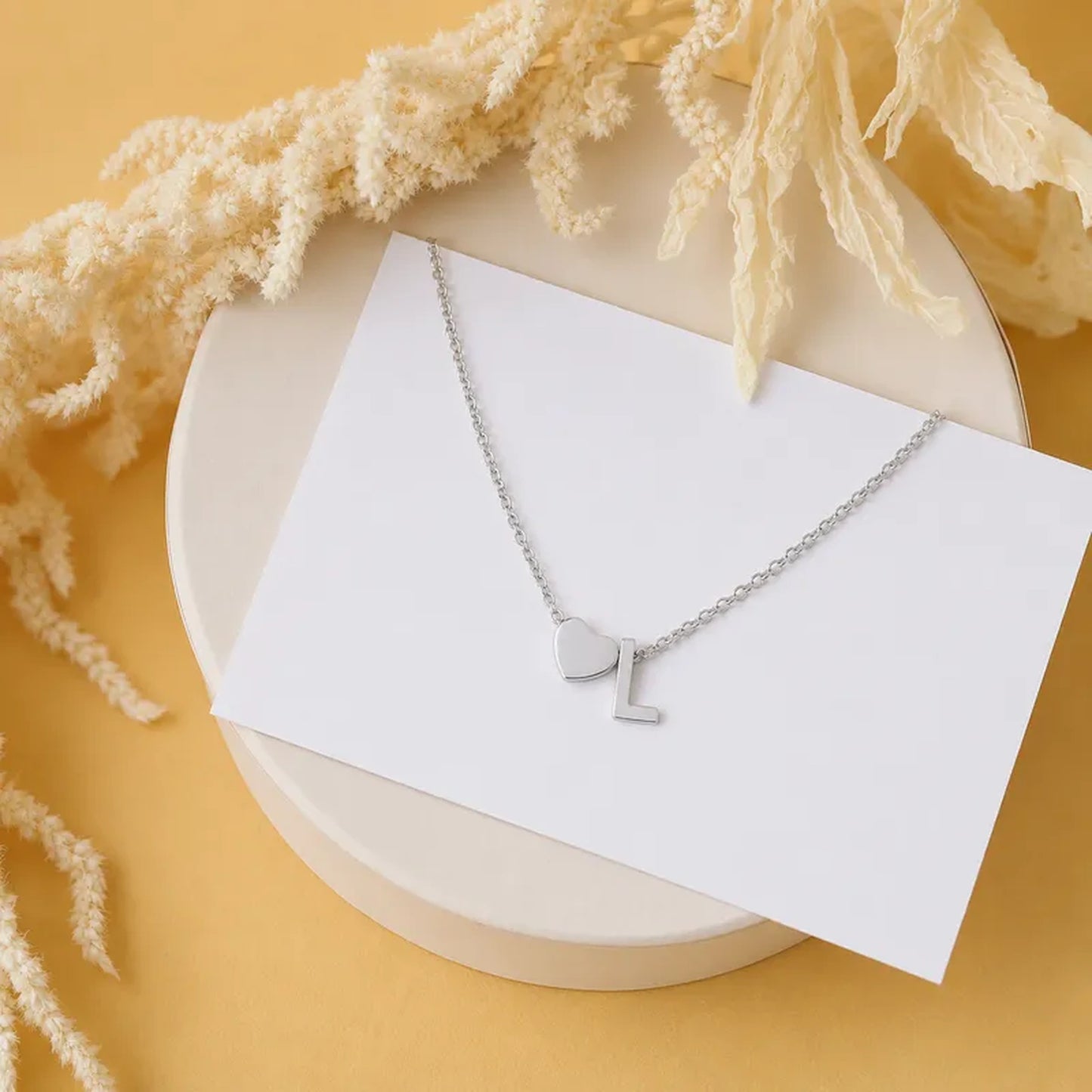 Personalized Heart Initial Necklace