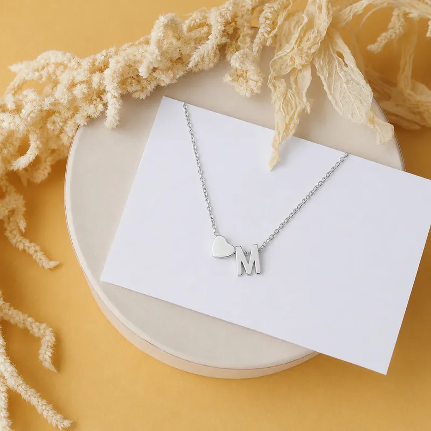 Personalized Heart Initial Necklace