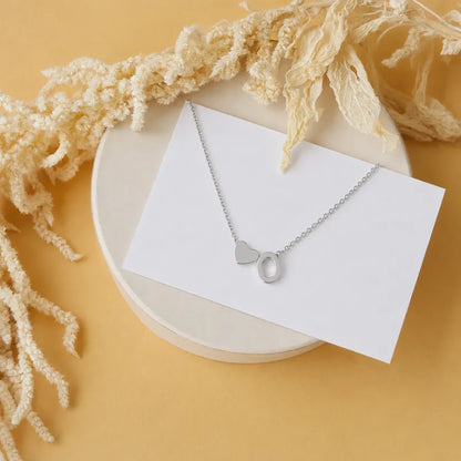 Personalized Heart Initial Necklace