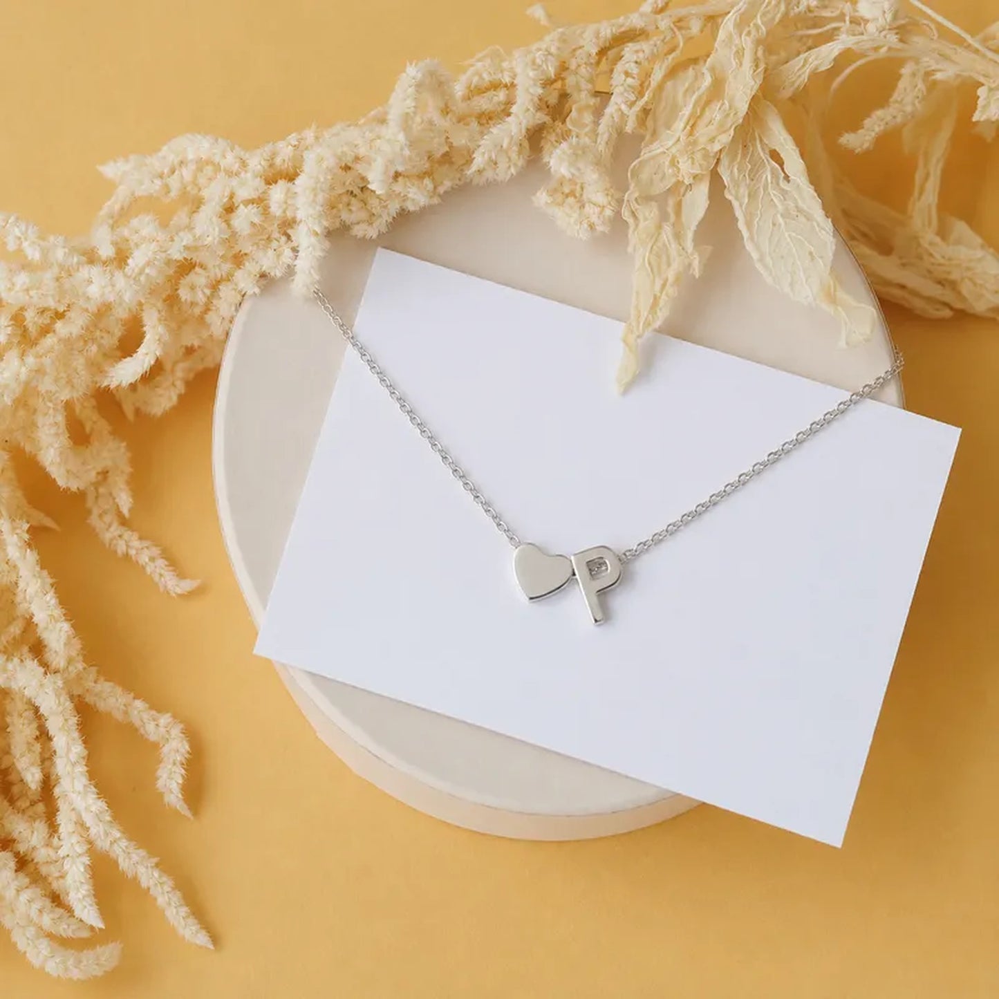 Personalized Heart Initial Necklace