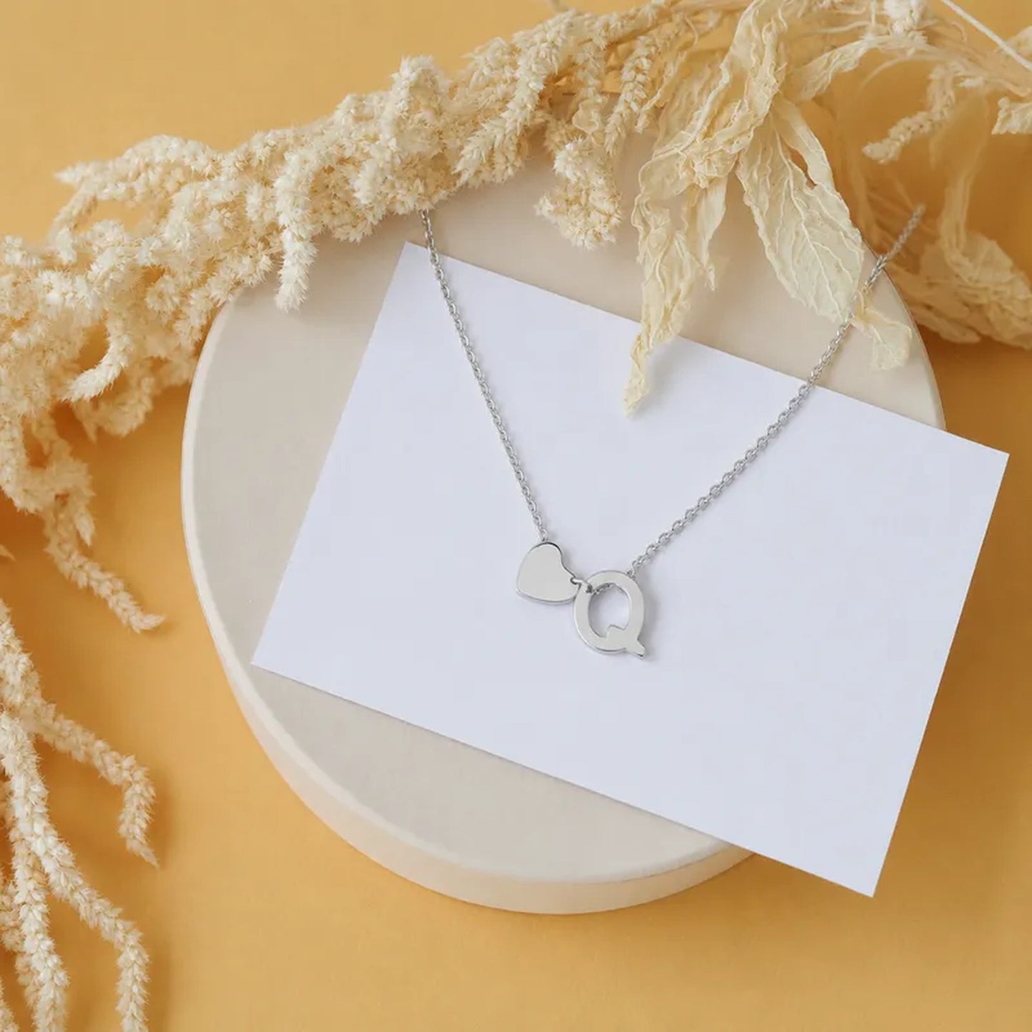 Personalized Heart Initial Necklace