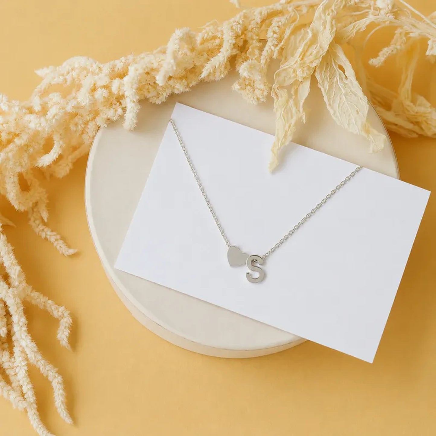 Personalized Heart Initial Necklace