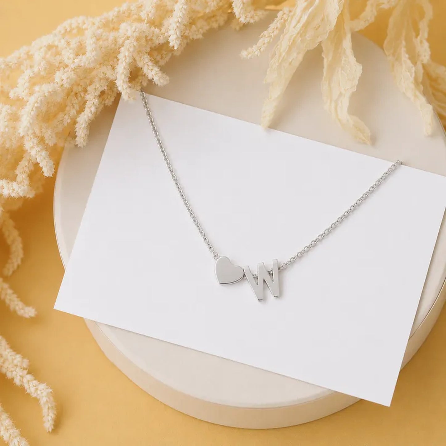 Personalized Heart Initial Necklace