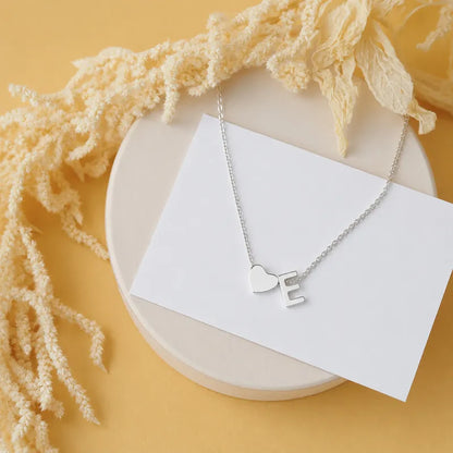 Personalized Heart Initial Necklace