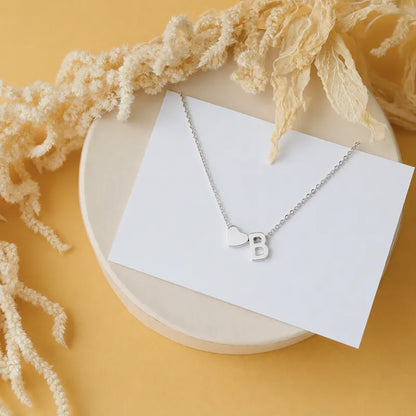 Personalized Heart Initial Necklace