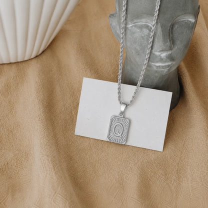 Men’s Initial Dog Tag Necklace