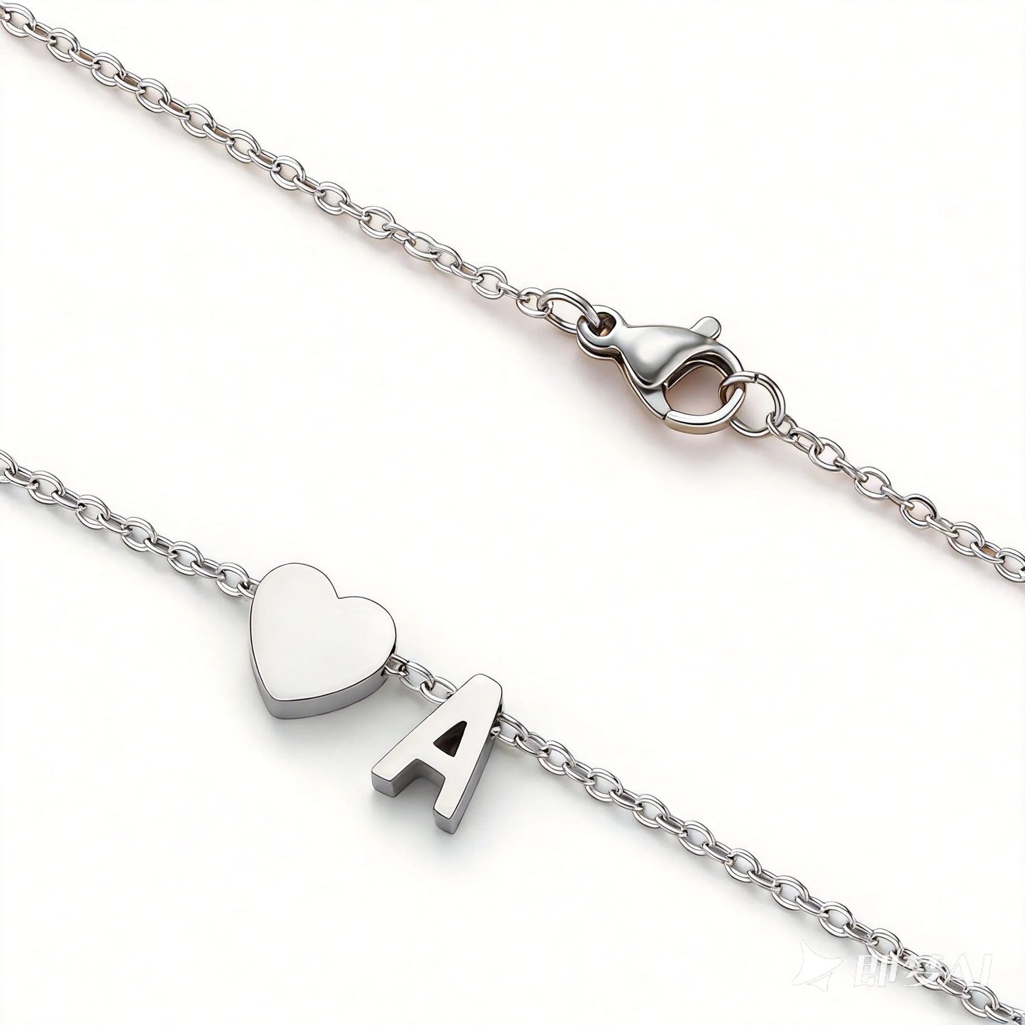 Personalized Heart Initial Necklace