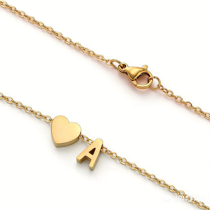 Personalized Heart Initial Necklace