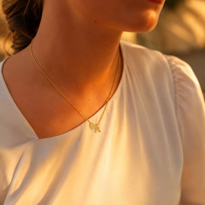 Personalized Heart Initial Necklace