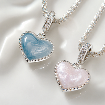 Mother of Pearl Heart Pendant Necklace