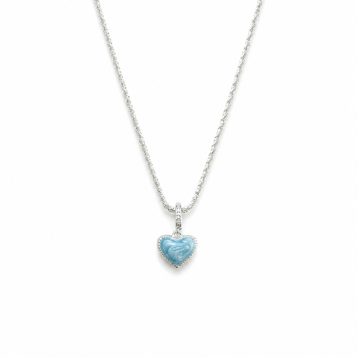 Mother of Pearl Heart Pendant Necklace