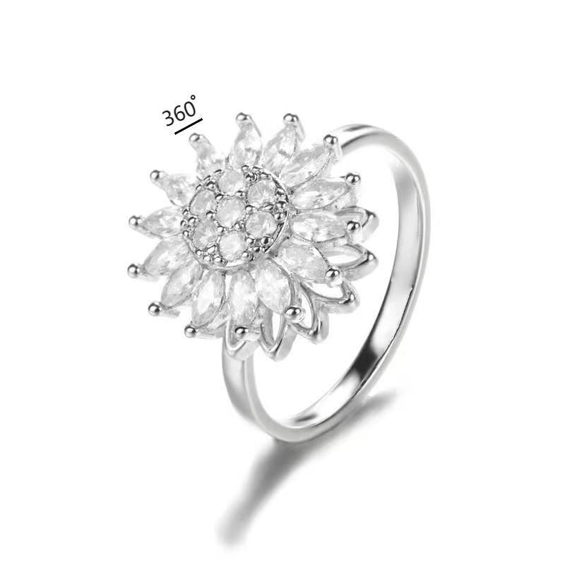 Rotating Sunflower Jewelry Set