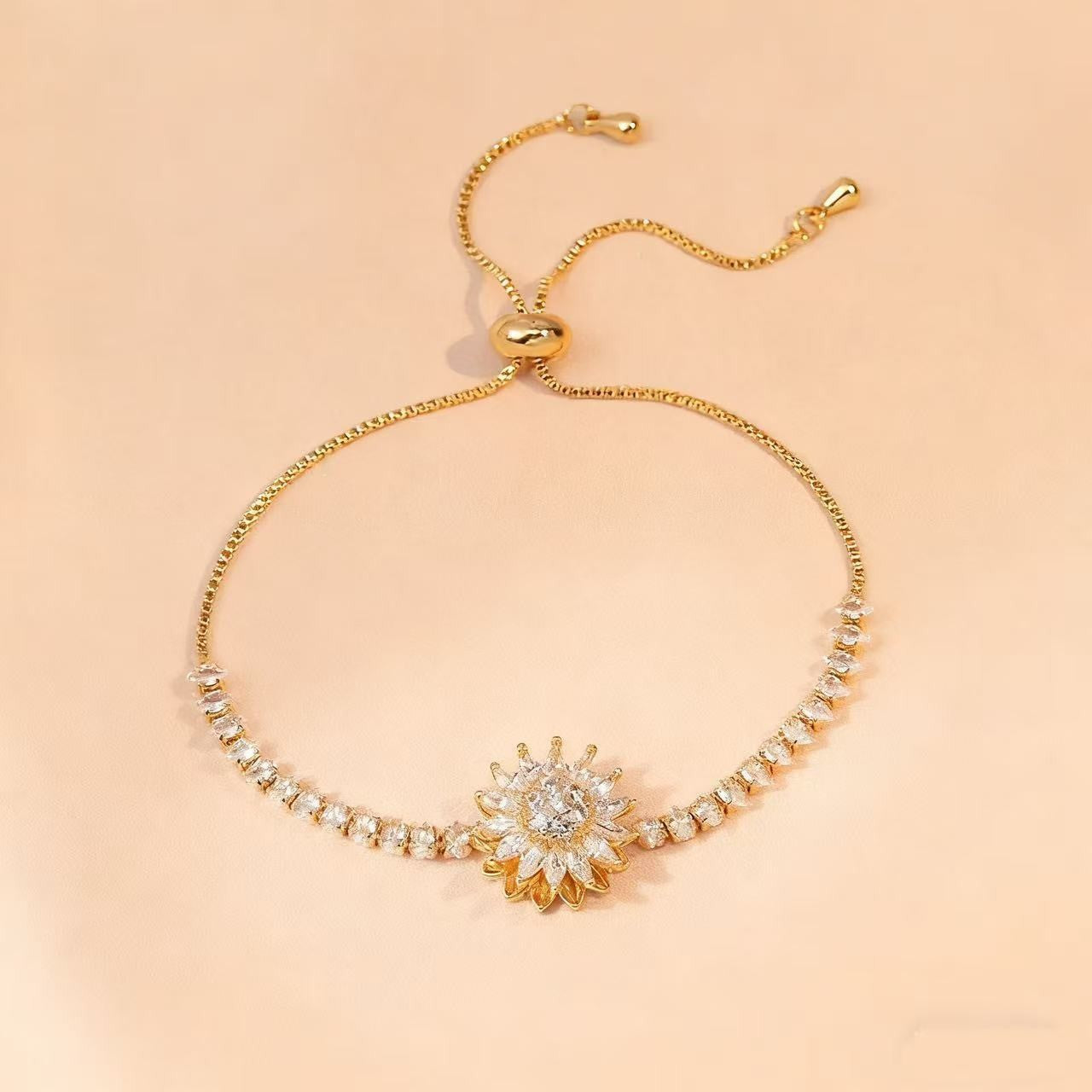 Rotating Sunflower Jewelry Set