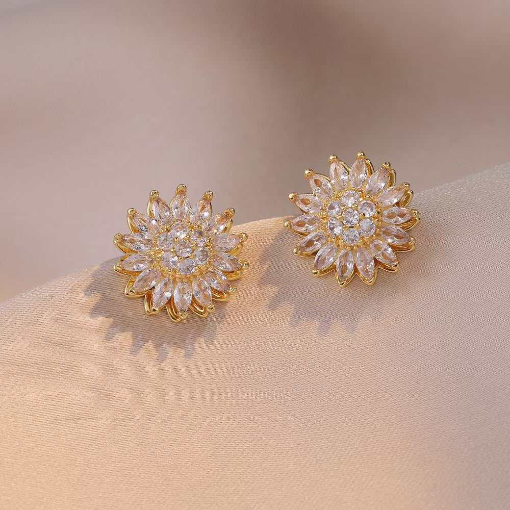 Rotating Sunflower Jewelry Set
