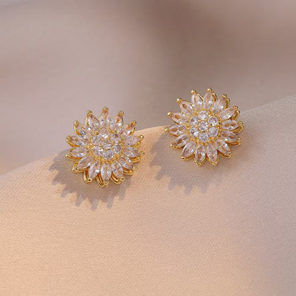 Rotating Sunflower Jewelry Set
