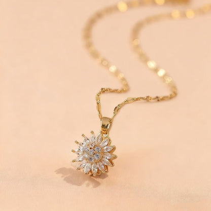 Rotating Sunflower Jewelry Set