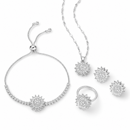 Rotating Sunflower Jewelry Set