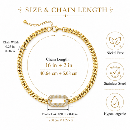 Stainless Steel Cuban Link Necklace