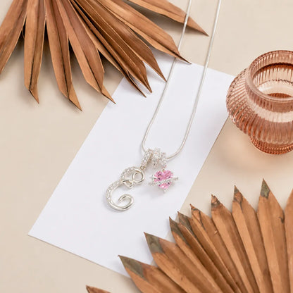 Colorful Heart Initial Necklace