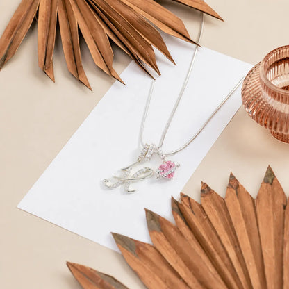 Colorful Heart Initial Necklace