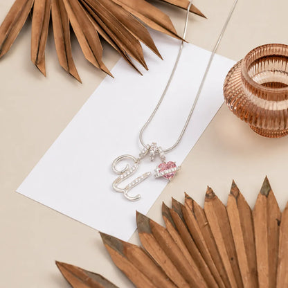 Colorful Heart Initial Necklace