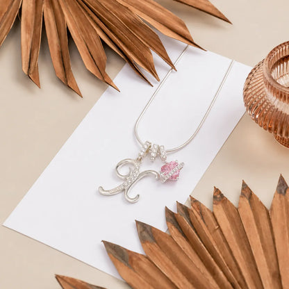 Colorful Heart Initial Necklace