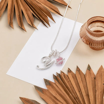 Colorful Heart Initial Necklace