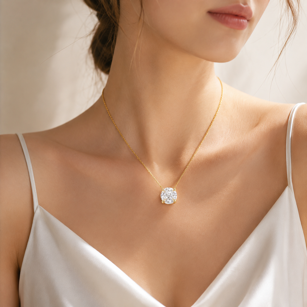 Timeless Moissanite Pendant Necklace