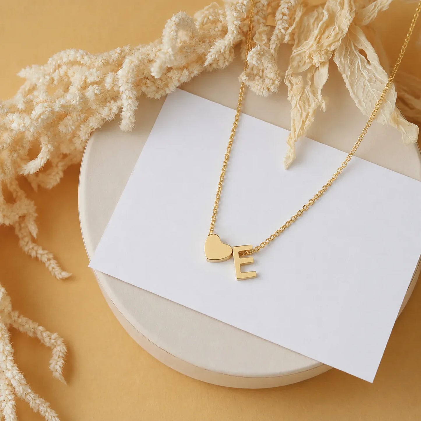 Personalized Heart Initial Necklace