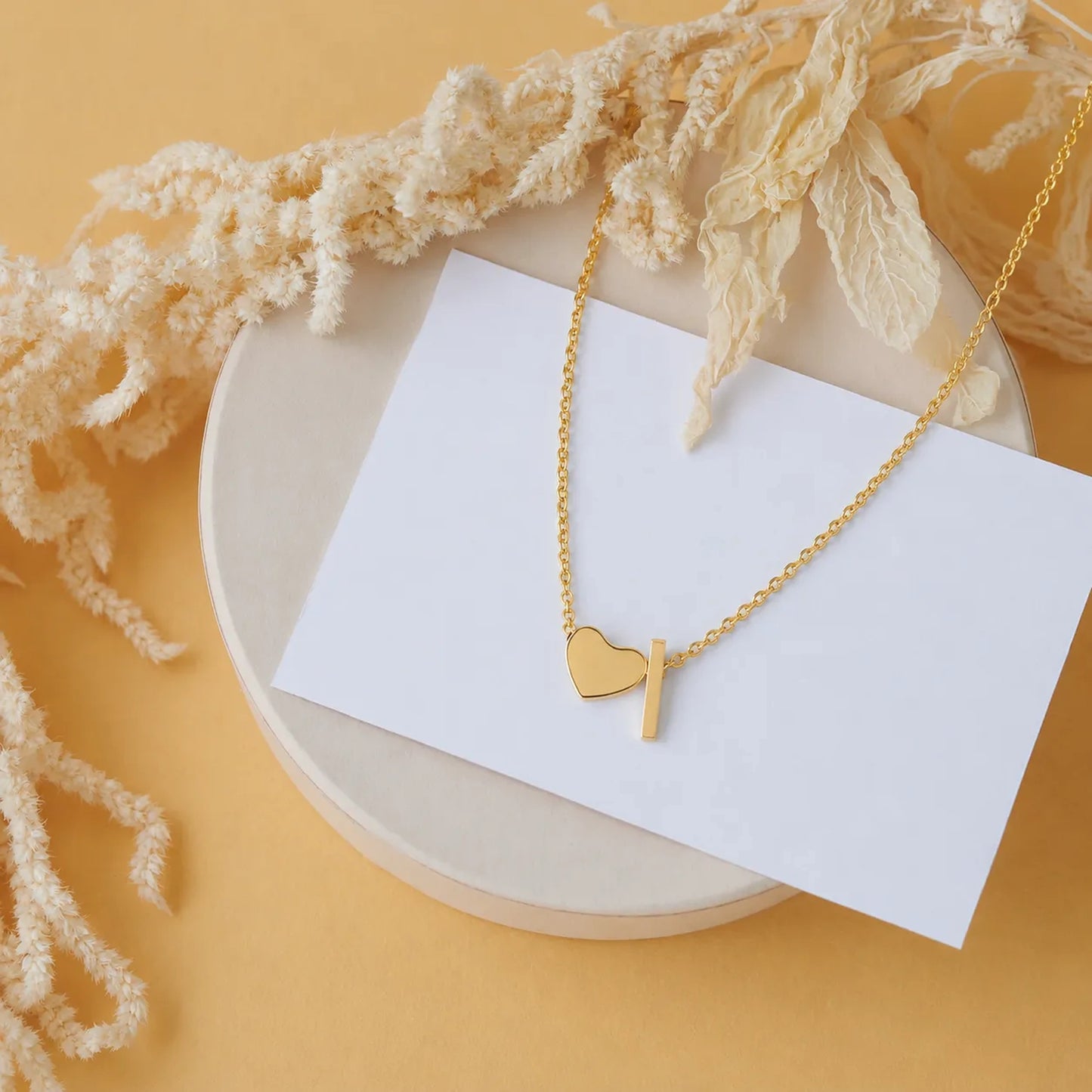 Personalized Heart Initial Necklace