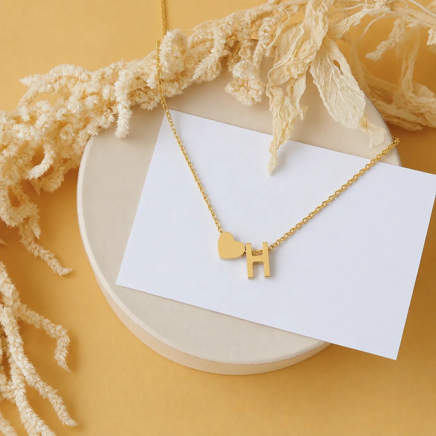 Personalized Heart Initial Necklace