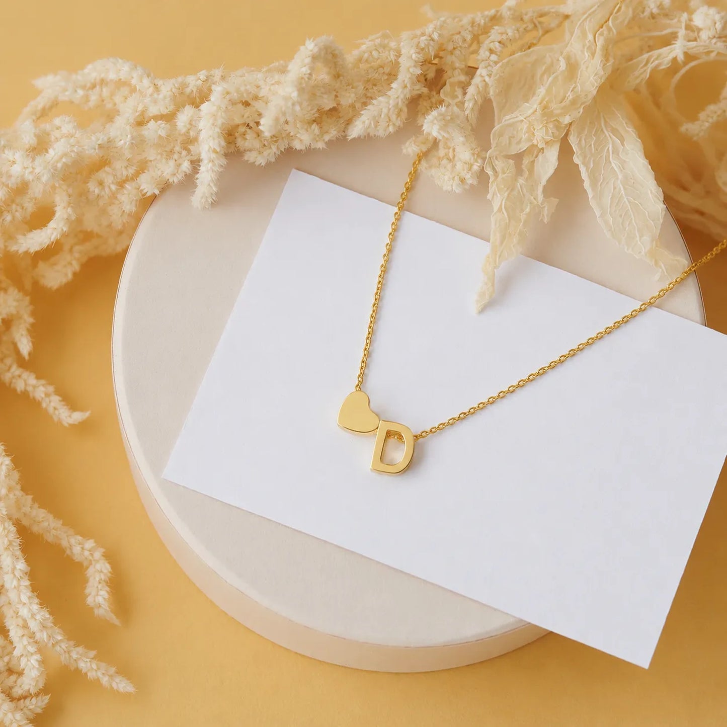 Personalized Heart Initial Necklace