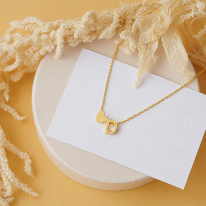 Personalized Heart Initial Necklace