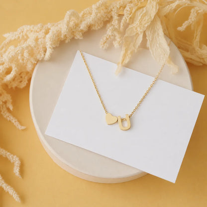 Personalized Heart Initial Necklace