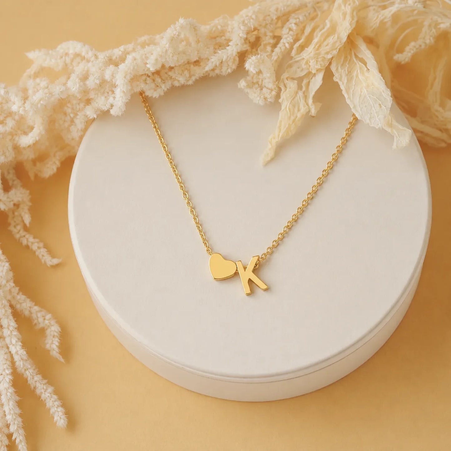 Personalized Heart Initial Necklace