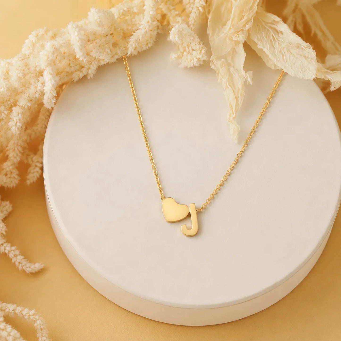 Personalized Heart Initial Necklace