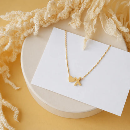 Personalized Heart Initial Necklace