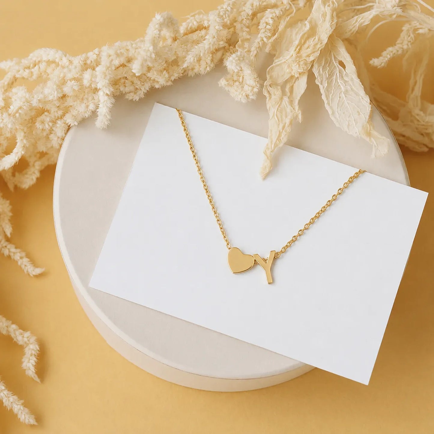 Personalized Heart Initial Necklace